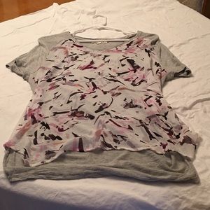 Grey shirt, longer in back